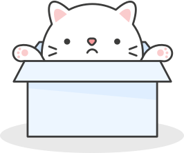 Cat in an empty box